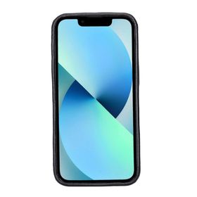 Plm Rock RST1 Siyah Apple iPhone 13 Mini Uyumlu Deri Arka Kapak
