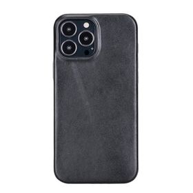 Plm Rock RST1 Siyah Apple iPhone 13 Pro Max Uyumlu Deri Arka Kapak
