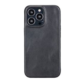 Plm Rock RST1 Siyah Apple iPhone 13 Pro Uyumlu Deri Arka Kapak