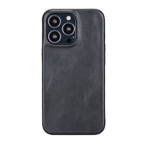 Plm Rock RST1 Siyah Apple iPhone 13 Pro Uyumlu Deri Arka Kapak