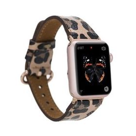 Plm Roma Leopar 38-40-41 mm Apple Watch Uyumlu Deri Kordon