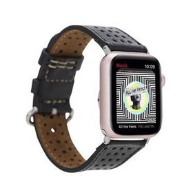 Plm RST1-87019 Siyah 38-40-41 mm Apple Watch Uyumlu Deri Kordon