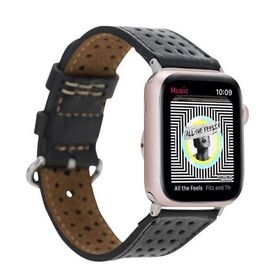 Plm RST1-87019 Siyah 38-40-41 mm Apple Watch Uyumlu Deri Kordon