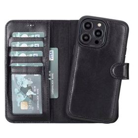 Plm RST1 Apple iPhone 14 Pro Max Uyumlu Deri Cüzdanlı Kılıf