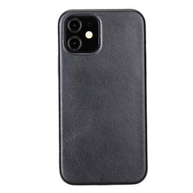 Plm Rst1 Siyah Apple İphone 12 Uyumlu Deri Arka Kapak