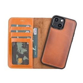 Plm RST2EF Apple iPhone 13 Mini Uyumlu Taba Deri Cüzdanlı Kılıf