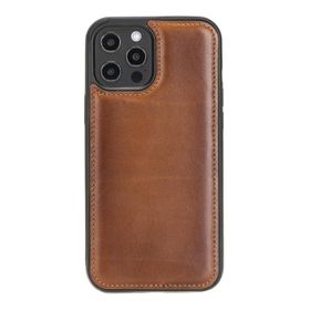 Plm Rst2ef Taba Apple İphone 12 Pro Max Uyumlu Deri Arka Kapak