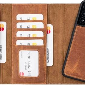 Plm Santa G19 Samsung Galaxy S22 Plus Uyumlu Deri Cüzdanlı Kılıf