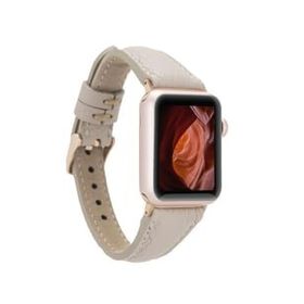 Plm Slim ERC3 Bej 38-40-41 mm Apple Watch Uyumlu Deri Kordon