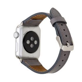 Plm Slim RST9 Gri 42-44-45 mm Apple Watch Uyumlu Deri Kordon