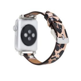 Plm ST-NE Leopar 42-44-45 mm Apple Watch Uyumlu Deri Kordon