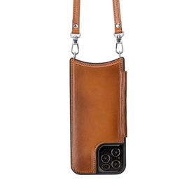 Plm UFW RST2EF Apple iPhone 12 Pro Uyumlu Taba Deri Askılı Kılıf