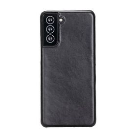 Plm UJ RST1 Siyah Samsung Galaxy S21 Plus Uyumlu Deri Arka Kapak
