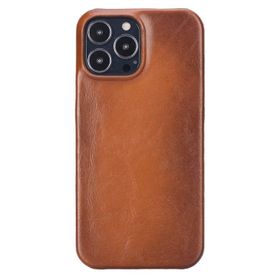 Plm UJ RST2EF Apple iPhone 13 Pro Max Uyumlu Taba Deri Arka Kapak Kılıf