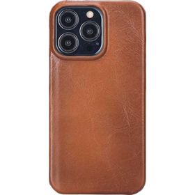 Plm UJ RST2EF Apple iPhone 13 Pro Uyumlu Taba Deri Arka Kapak Kılıf