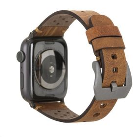 Plm Vigo G19 Taba 42-44-45 mm Apple Watch Uyumlu Deri Kordon