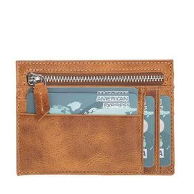 Plm Zip V18 Taba Deri Fermuarlı Kartlık