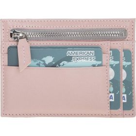 Plm Zip ZPCH NU2 Pembe Deri Fermuarlı Kartlık