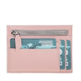 Plm Zip ZPCH NU2 Pembe Deri Fermuarlı Kartlık