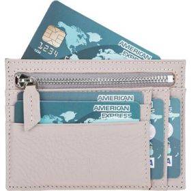 Plm ZPCH ERC3 Zip Bej Deri Fermuarlı Kartlık