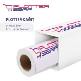 PlotterSarf 1.Hamur Premium Opak 31 cm 130 mt 1 Rulo 80 gr Plotter Çizim Kağıdı