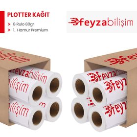 Plottersarf 1.Hamur Premium Opak 80 gr Plankopya Ozalit 31 cm 175 mt 8 Rulo Plotter Kağıdı