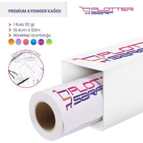 PlotterSarf Aydınger 92 gr Rulo 91.4 cm x 50 mt 1 Rulo Çizim Kağıdı