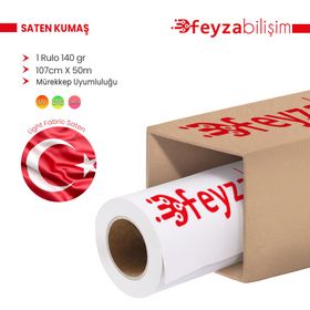 Plottersarf Light Fabric 140 gr Pigment 107 cm 50 mt 1 Rulo Saten Kumaş Bayrak Bezi