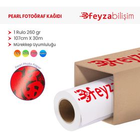Plottersarf Microporous Pearl 260 gr 107 cm 30 mt 1 Rulo Parlak Fotoğraf Kağıdı