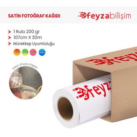 Plottersarf Microporous Pearl Waterprof 200 gr 107 cm 30 mt 1 Rulo Parlak Fotoğraf Kağıdı