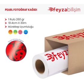 Plottersarf Microporous Pearl Waterprof 260 gr 91.4 cm 30 mt 1 Rulo Parlak Fotoğraf Kağıdı