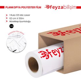 PlotterSarf Plankopya 125 Micron Rulo 62 cm x 50 mt 1 Rulo Lazer Kağıdı