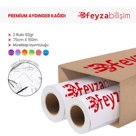 PlotterSarf Plankopya 92 gr Rulo 75 cm x 150 mt 2 Rulo Ozalit Aydınger Çizim Kağıdı