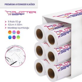 PlotterSarf Plankopya Ozalit Aydınger 112 gr Rulo 62 cm x 50 mt 6 Rulo Çizim Kağıdı