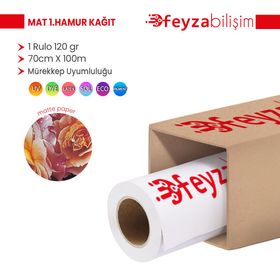 Plottersarf Premium 120 gr Rulo 70 cm 100 mt 1 Rulo 1 .Hamur Mat Kağıt Afiş Kağıdı