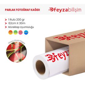 Plottersarf Waterprof Microporous 200 gr 62 cm 30 mt 1 Rulo Parlak Fotoğraf Kağıdı