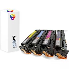Plus Print HP Color Laserjet CP1215 125A-CB540A 4 Renk Muadil Toner