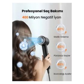 Pluzz X116 Siyah Ultra İyonlu Saç Kurutma Makinesi