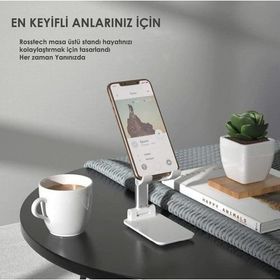 Pmr Masaüstü Tablet ve Telefon Tutucu Katlanabilir Masaüstü Stand