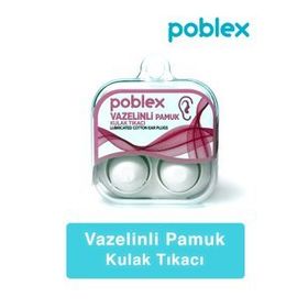 Poblex 2'li Vazelinli Pamuk Kulak Tıkacı