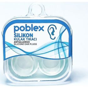 Poblex Saf Silikon 2'li Kulak Koruyucu Tıpası