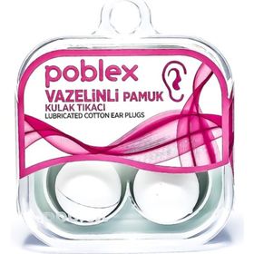 Poblex Vazelinli Pamuk Kulak Koruyucu Tıpası 2'li Kulak Tıkacı
