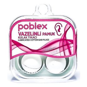 Poblex Vazelinli Pamuk Kulak Koruyucu Tıpası 2'li Kulak Tıkacı
