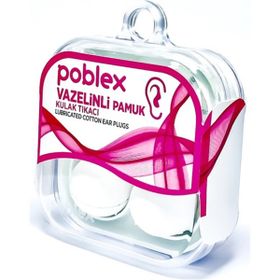 Poblex Vazelinli Pamuk Kulak Koruyucu Tıpası 2'li Kulak Tıkacı
