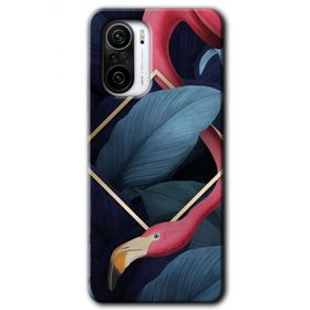 Poco F3 Flamingo Yaprak Baskılı Uyumlu Silikon Kılıf