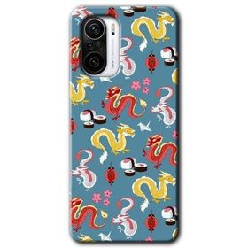 Poco F3 Funky Dragon Baskılı Uyumlu Silikon Kılıf