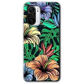Poco F3 Hibiscus Flowers Baskılı Uyumlu Silikon Kılıf