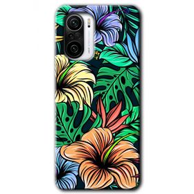 Poco F3 Hibiscus Flowers Baskılı Uyumlu Silikon Kılıf