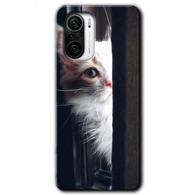Poco F3 Kedi Bakışı Baskılı Uyumlu Silikon Kılıf
