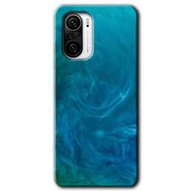 Poco F3 Mavi Aura Baskılı Uyumlu Silikon Kılıf